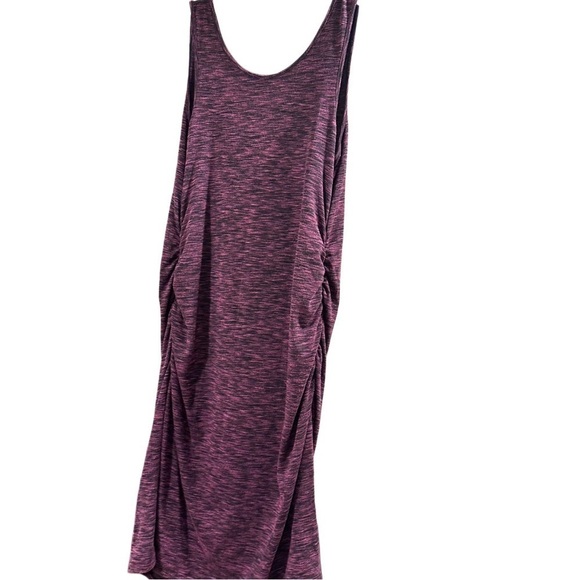 Liz Lange Maternity Sleeveless Purple Midi Dress Jersey Stretch Comfy - Picture 6 of 11